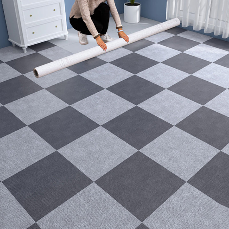 Fabric Look Plastic Floor Water Resistant Square Edge Floor Tiles Clearhalo 'Flooring 'Home Improvement' 'home_improvement' 'home_improvement_vinyl_flooring' 'Vinyl Flooring' 'vinyl_flooring' Walls and Ceiling' 7373480