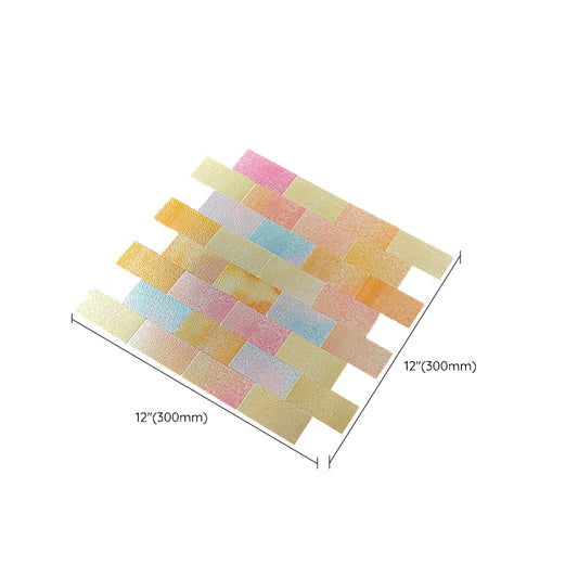 Rectangle Tile Peel and Stick Tile Kitchen Aluminum Backsplash Peel and Stick Wall Tile Clearhalo 'Flooring 'Home Improvement' 'home_improvement' 'home_improvement_peel_stick_blacksplash' 'Peel & Stick Backsplash Tile' 'peel_stick_blacksplash' 'Walls & Ceilings' Walls and Ceiling' 7373519