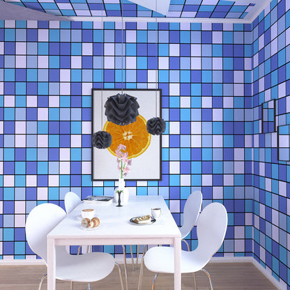 Mosaic Tile Peel and Stick Tile Roll Kitchen Waterproof Backsplash Wall Tile Blue Clearhalo 'Flooring 'Home Improvement' 'home_improvement' 'home_improvement_peel_stick_blacksplash' 'Peel & Stick Backsplash Tile' 'peel_stick_blacksplash' 'Walls & Ceilings' Walls and Ceiling' 7373538
