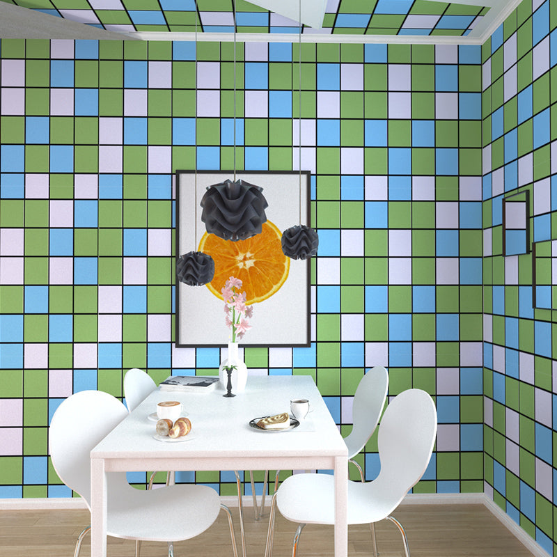 Mosaic Tile Peel and Stick Tile Roll Kitchen Waterproof Backsplash Wall Tile Green Clearhalo 'Flooring 'Home Improvement' 'home_improvement' 'home_improvement_peel_stick_blacksplash' 'Peel & Stick Backsplash Tile' 'peel_stick_blacksplash' 'Walls & Ceilings' Walls and Ceiling' 7373539