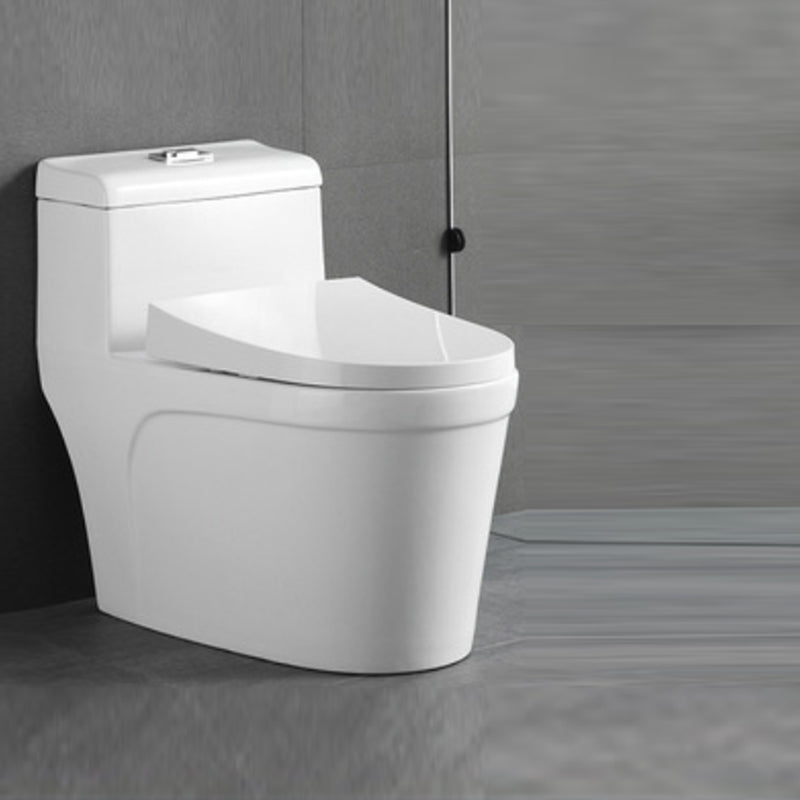 Contemporary White Flush Toilet Ceramic Urine Toilet with Seat for Bathroom 15"L x 28"W x 26"H Clearhalo 'Bathroom Remodel & Bathroom Fixtures' 'Home Improvement' 'home_improvement' 'home_improvement_toilets' 'Toilets & Bidets' 'Toilets' 7374161