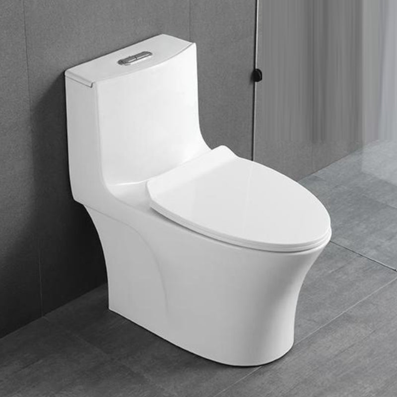 Contemporary White Flush Toilet Ceramic Urine Toilet with Seat for Bathroom 15"L x 28"W x 28"H 14" Clearhalo 'Bathroom Remodel & Bathroom Fixtures' 'Home Improvement' 'home_improvement' 'home_improvement_toilets' 'Toilets & Bidets' 'Toilets' 7374162