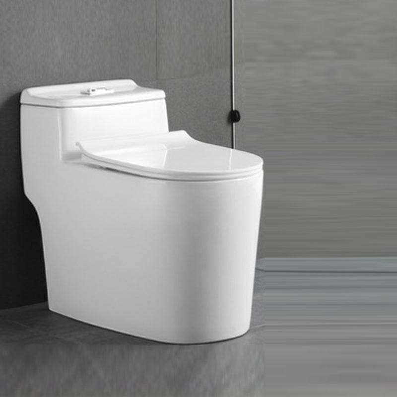 Contemporary White Flush Toilet Ceramic Urine Toilet with Seat for Bathroom 15"L x 27"W x 24"H Clearhalo 'Bathroom Remodel & Bathroom Fixtures' 'Home Improvement' 'home_improvement' 'home_improvement_toilets' 'Toilets & Bidets' 'Toilets' 7374164