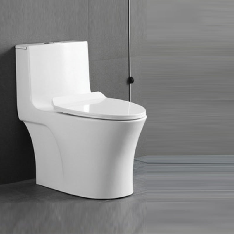 Contemporary White Flush Toilet Ceramic Urine Toilet with Seat for Bathroom 15"L x 28"W x 28"H Clearhalo 'Bathroom Remodel & Bathroom Fixtures' 'Home Improvement' 'home_improvement' 'home_improvement_toilets' 'Toilets & Bidets' 'Toilets' 7374167