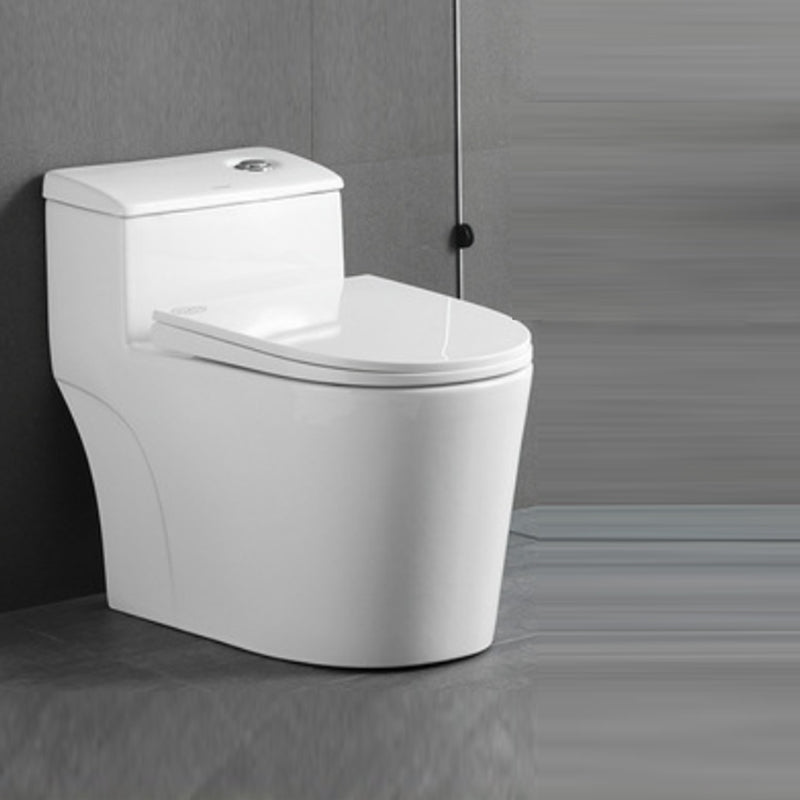 Contemporary White Flush Toilet Ceramic Urine Toilet with Seat for Bathroom 16"L x 29"W x 25"H Clearhalo 'Bathroom Remodel & Bathroom Fixtures' 'Home Improvement' 'home_improvement' 'home_improvement_toilets' 'Toilets & Bidets' 'Toilets' 7374169