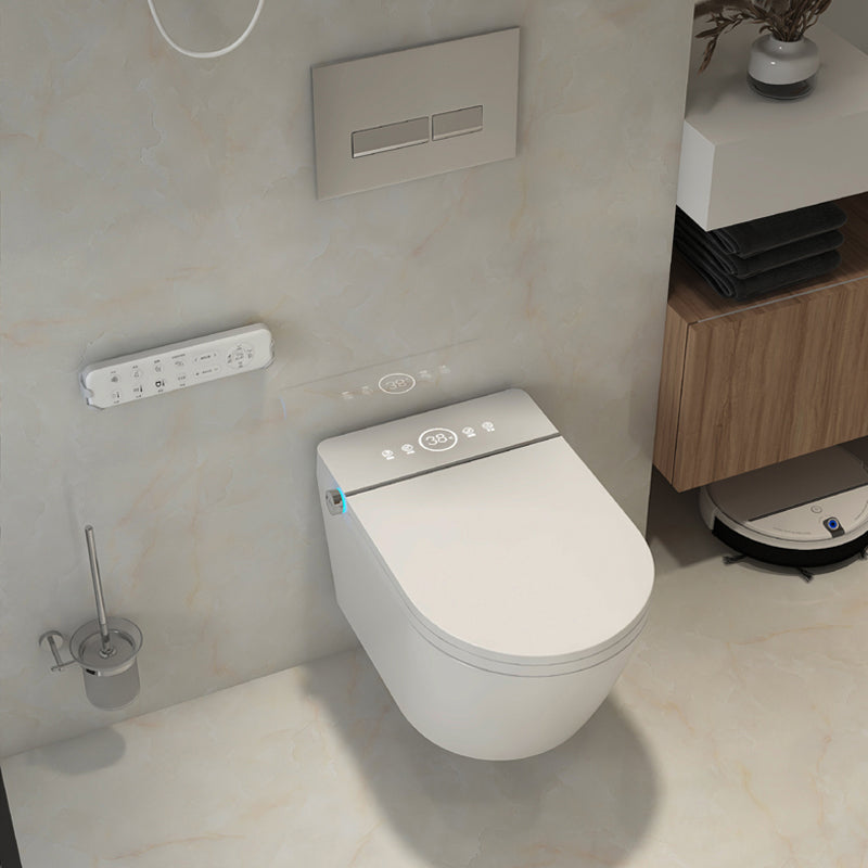 Modern Wall Mount Flush Toilet One Piece Toilet Single Flush Toilet White Automatic Lid( Top Configuration) Toilet with Low Tanker Clearhalo 'Bathroom Remodel & Bathroom Fixtures' 'Home Improvement' 'home_improvement' 'home_improvement_toilets' 'Toilets & Bidets' 'Toilets' 7374213