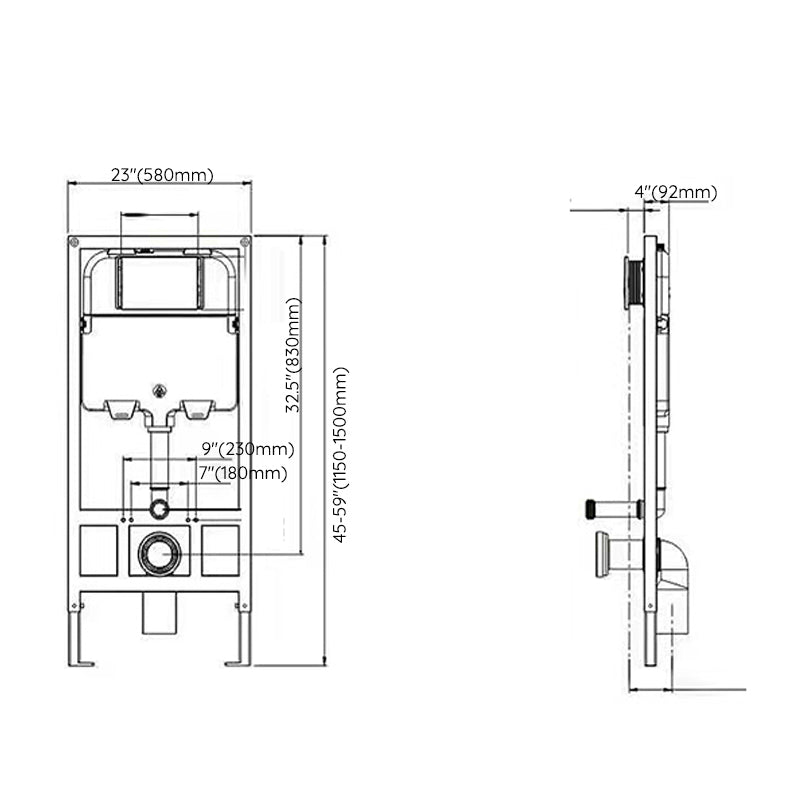 Modern Wall Mount Flush Toilet One Piece Toilet Single Flush Toilet Clearhalo 'Bathroom Remodel & Bathroom Fixtures' 'Home Improvement' 'home_improvement' 'home_improvement_toilets' 'Toilets & Bidets' 'Toilets' 7374222