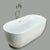Antique Finish Soaking Bath Oval Stand Alone Modern Bath Tub Silver Tub with Freestanding Tub Fillers Clearhalo 'Bathroom Remodel & Bathroom Fixtures' 'Bathtubs' 'Home Improvement' 'home_improvement' 'home_improvement_bathtubs' 'Showers & Bathtubs' 7374282