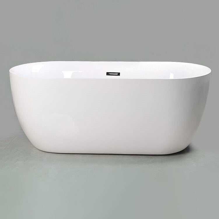 Antique Finish Soaking Bath Oval Stand Alone Modern Bath Tub White Tub Clearhalo 'Bathroom Remodel & Bathroom Fixtures' 'Bathtubs' 'Home Improvement' 'home_improvement' 'home_improvement_bathtubs' 'Showers & Bathtubs' 7374285