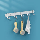 Minimalism Gray Bathroom Accessory Set Contemporary Style Aluminum Towel Bar Clearhalo 'Bathroom Hardware Sets' 'Bathroom Hardware' 'Bathroom Remodel & Bathroom Fixtures' 'bathroom_hardware_sets' 'Home Improvement' 'home_improvement' 'home_improvement_bathroom_hardware_sets' 7374390