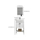 Modern Single Bath Vanity Freestanding White Metal Base Sink Vanity Clearhalo 'Bathroom Remodel & Bathroom Fixtures' 'Bathroom Vanities' 'bathroom_vanities' 'Home Improvement' 'home_improvement' 'home_improvement_bathroom_vanities' 7375555