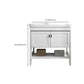 Modern Single Bath Vanity Freestanding White Metal Base Sink Vanity Clearhalo 'Bathroom Remodel & Bathroom Fixtures' 'Bathroom Vanities' 'bathroom_vanities' 'Home Improvement' 'home_improvement' 'home_improvement_bathroom_vanities' 7375572
