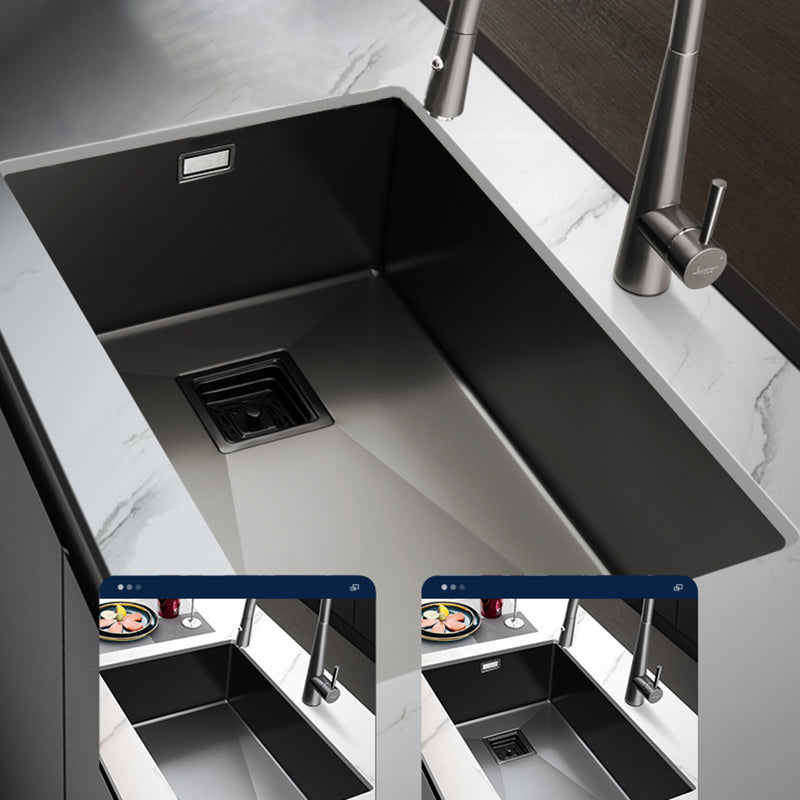 Soundproof Kitchen Sink Overflow Hole Design Kitchen Sink with Faucet Clearhalo 'Home Improvement' 'home_improvement' 'home_improvement_kitchen_sinks' 'Kitchen Remodel & Kitchen Fixtures' 'Kitchen Sinks & Faucet Components' 'Kitchen Sinks' 'kitchen_sinks' 7375909
