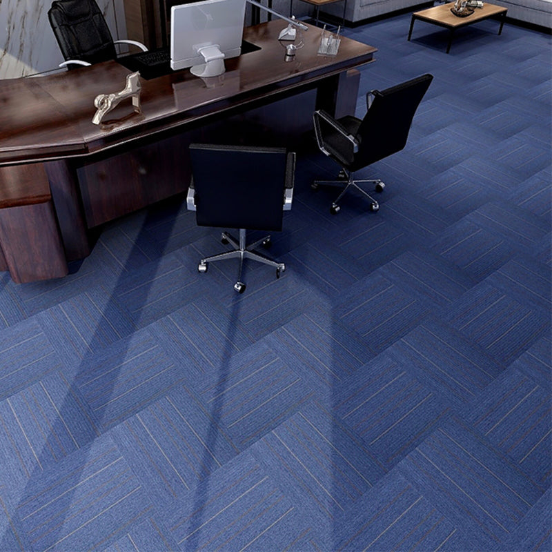 Modern Carpet Floor Tile Level Loop Glue Down Fade Resistant Carpet Tiles Blue 40-Piece Set Clearhalo 'Carpet Tiles & Carpet Squares' 'carpet_tiles_carpet_squares' 'Flooring 'Home Improvement' 'home_improvement' 'home_improvement_carpet_tiles_carpet_squares' Walls and Ceiling' 7376056