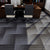 Modern Carpet Floor Tile Level Loop Glue Down Fade Resistant Carpet Tiles Matte Black 40-Piece Set Asphalt Clearhalo 'Carpet Tiles & Carpet Squares' 'carpet_tiles_carpet_squares' 'Flooring 'Home Improvement' 'home_improvement' 'home_improvement_carpet_tiles_carpet_squares' Walls and Ceiling' 7376061