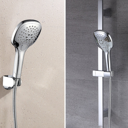 Wall Mounted Bath Faucet Trim Chrome Polished Swivel Spout with Handshower Clearhalo 'Bathroom Remodel & Bathroom Fixtures' 'Bathtub Faucets' 'bathtub_faucets' 'Home Improvement' 'home_improvement' 'home_improvement_bathtub_faucets' 7376120