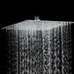 Stainless Steel Shower Head Combo Modern Fixed Shower Head for Bathroom 10"L x 10"W Square Clearhalo 'Bathroom Remodel & Bathroom Fixtures' 'Home Improvement' 'home_improvement' 'home_improvement_shower_heads' 'Shower Heads' 'shower_heads' 'Showers & Bathtubs Plumbing' 'Showers & Bathtubs' 7376185