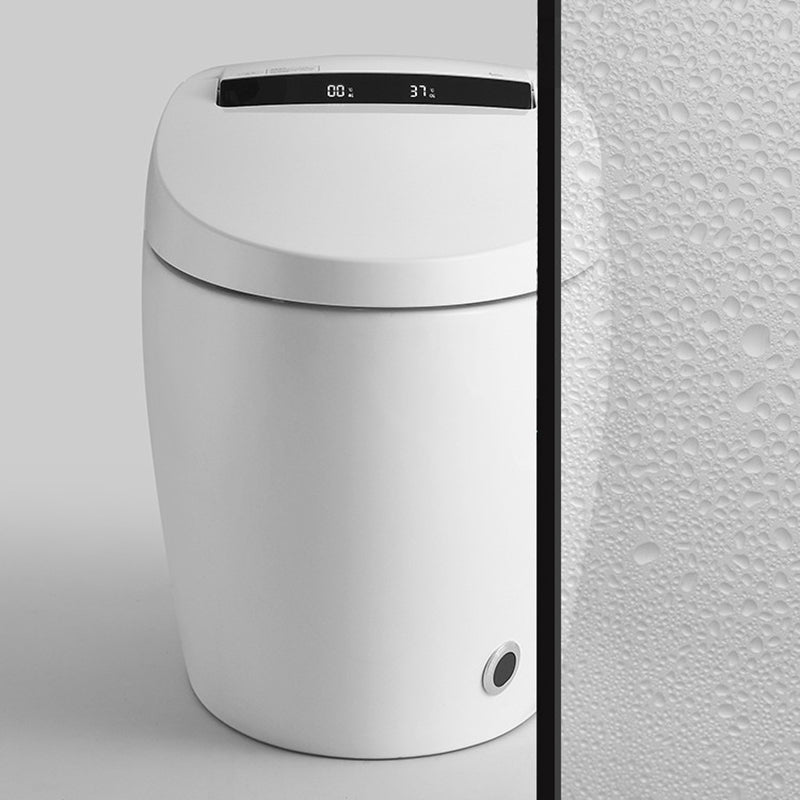 Elongated Smart Toilet Seat Bidet White Floor Standing Bidet Seat with Heated Seat Clearhalo 'Bathroom Remodel & Bathroom Fixtures' 'Bidets' 'Home Improvement' 'home_improvement' 'home_improvement_bidets' 'Toilets & Bidets' 7376627