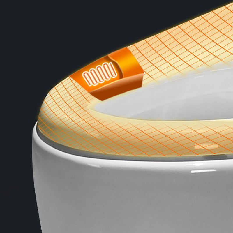 Elongated Smart Toilet Seat Bidet White Floor Standing Bidet Seat with Heated Seat Clearhalo 'Bathroom Remodel & Bathroom Fixtures' 'Bidets' 'Home Improvement' 'home_improvement' 'home_improvement_bidets' 'Toilets & Bidets' 7376631