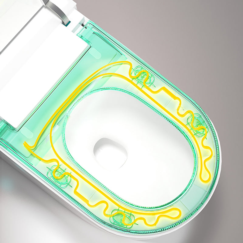 White Temperature Control Bidet Elongated Toilet Seat Bidet with Heated Seat Clearhalo 'Bathroom Remodel & Bathroom Fixtures' 'Bidets' 'Home Improvement' 'home_improvement' 'home_improvement_bidets' 'Toilets & Bidets' 7376657