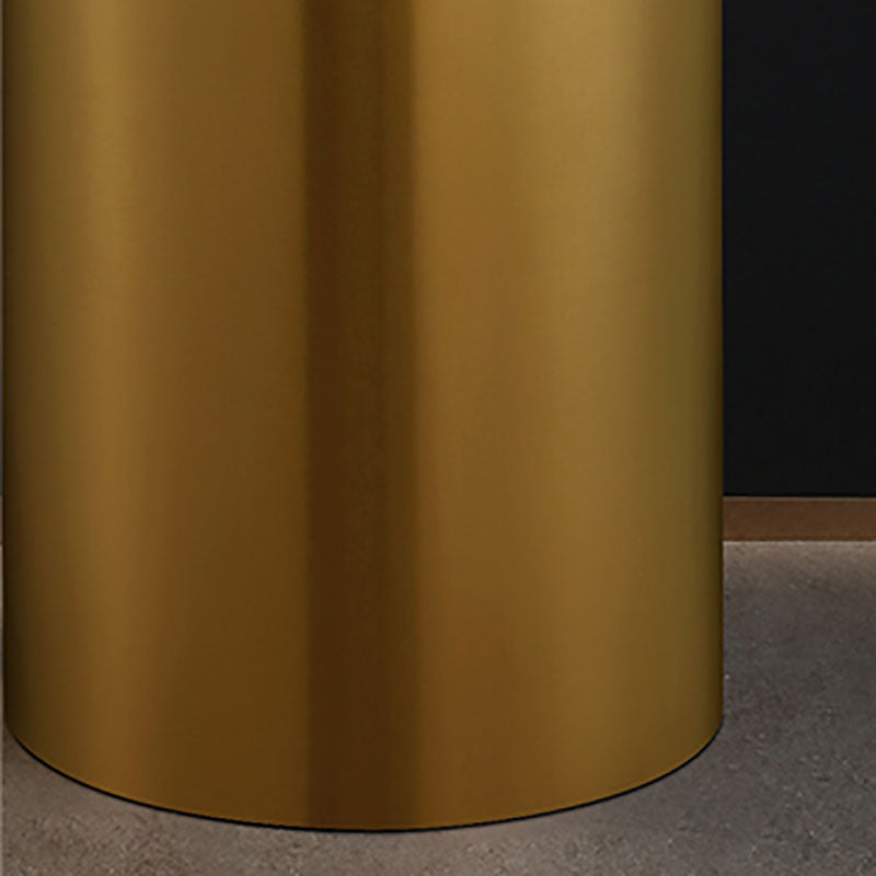 Contemporary Bathroom Sink with Faucet Round Metal Pedestal Bathroom Sink Clearhalo 'Bathroom Remodel & Bathroom Fixtures' 'Bathroom Sinks & Faucet Components' 'Bathroom Sinks' 'bathroom_sink' 'Home Improvement' 'home_improvement' 'home_improvement_bathroom_sink' 7376790