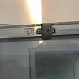 Double Sliding Shower Bath Door Semi Frameless Shower Door in Silver Clearhalo 'Bathroom Remodel & Bathroom Fixtures' 'Home Improvement' 'home_improvement' 'home_improvement_shower_tub_doors' 'Shower and Tub Doors' 'shower_tub_doors' 'Showers & Bathtubs' 7377166