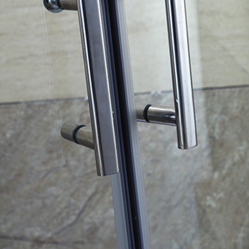 Semi-Frameless Shower Bath Door Transparent Shower Door Double Sliding Clearhalo 'Bathroom Remodel & Bathroom Fixtures' 'Home Improvement' 'home_improvement' 'home_improvement_shower_tub_doors' 'Shower and Tub Doors' 'shower_tub_doors' 'Showers & Bathtubs' 7377174