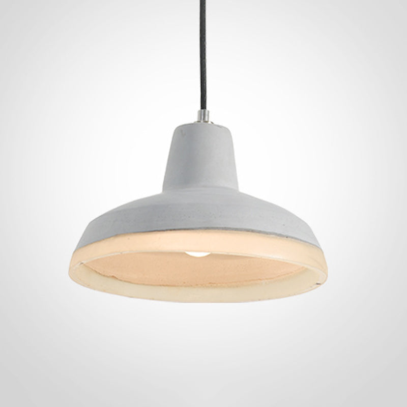 Cement Grey Hanging Lighting Cone/Bowl/Dome 1-Light Industrial-Style Resin Pendant Ceiling Lamp Clearhalo 'Art Deco Pendants' 'Cast Iron' 'Ceiling Lights' 'Ceramic' 'Crystal' 'Industrial Pendants' 'Industrial' 'Metal' 'Middle Century Pendants' 'Pendant Lights' 'Pendants' 'Tiffany' Lighting' 737791