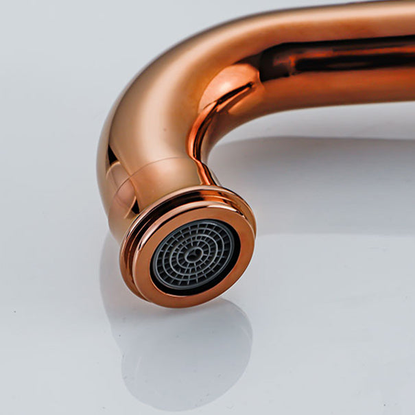 Traditional Vanity Sink Faucet Circular Single Lever Handle Vessel Sink Faucet Clearhalo 'Bathroom Remodel & Bathroom Fixtures' 'Bathroom Sink Faucets' 'Bathroom Sinks & Faucet Components' 'bathroom_sink_faucets' 'Home Improvement' 'home_improvement' 'home_improvement_bathroom_sink_faucets' 7378195