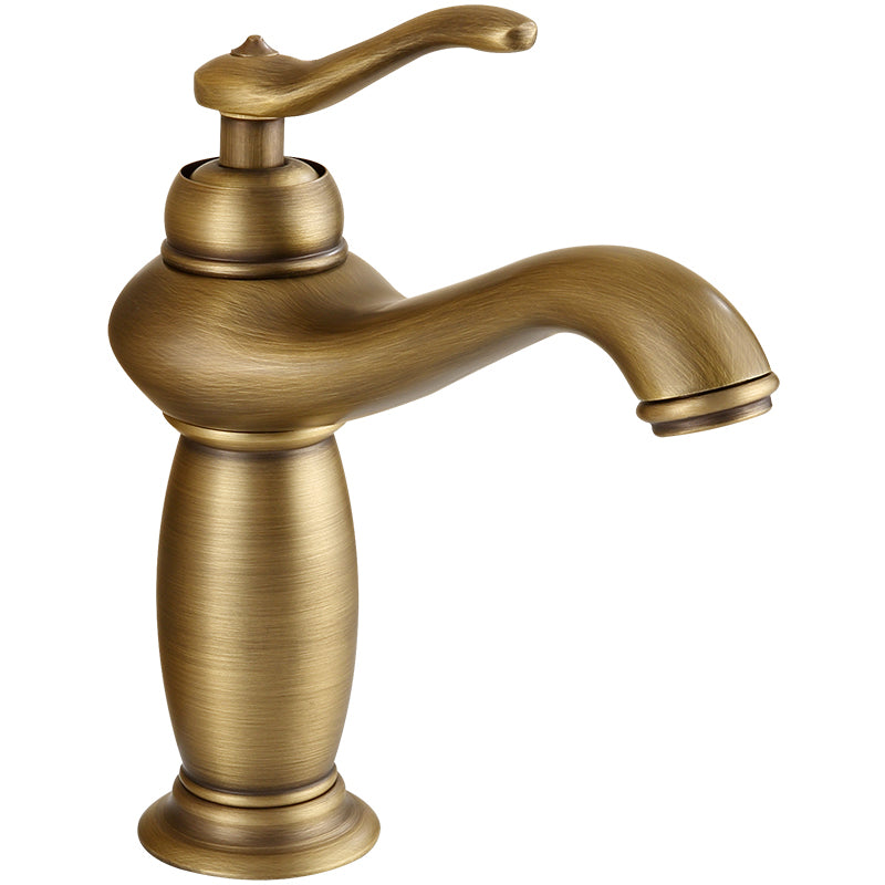 Basin Faucet Brass Lamp Style Bathroom Sink Faucet Single