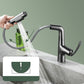 Stainless Steel Bathroom Faucet Swivel Single Lever Handle Circular Vessel Sink Faucet Clearhalo 'bathroom_sink_faucets' 'Conjunta de Baño y Conjunta de Grifo' 'Coronamiento de Baño y Dispositivo de Baño' 'Grifo del lavabo del baño' 'Hogar' 'home_improvement' 'home_improvement_bathroom_sink_faucets' 'Mejoras para el hogar' 7378219
