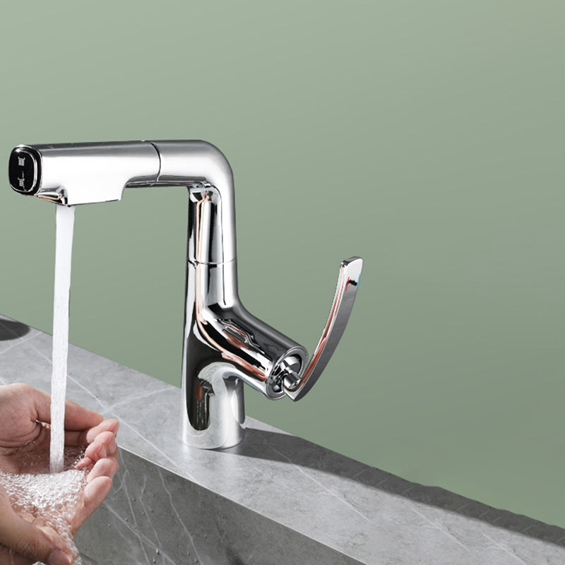 Stainless Steel Bathroom Faucet Swivel Single Lever Handle Circular Vessel Sink Faucet Cromo Clearhalo 'bathroom_sink_faucets' 'Conjunta de Baño y Conjunta de Grifo' 'Coronamiento de Baño y Dispositivo de Baño' 'Grifo del lavabo del baño' 'Hogar' 'home_improvement' 'home_improvement_bathroom_sink_faucets' 'Mejoras para el hogar' 7378222