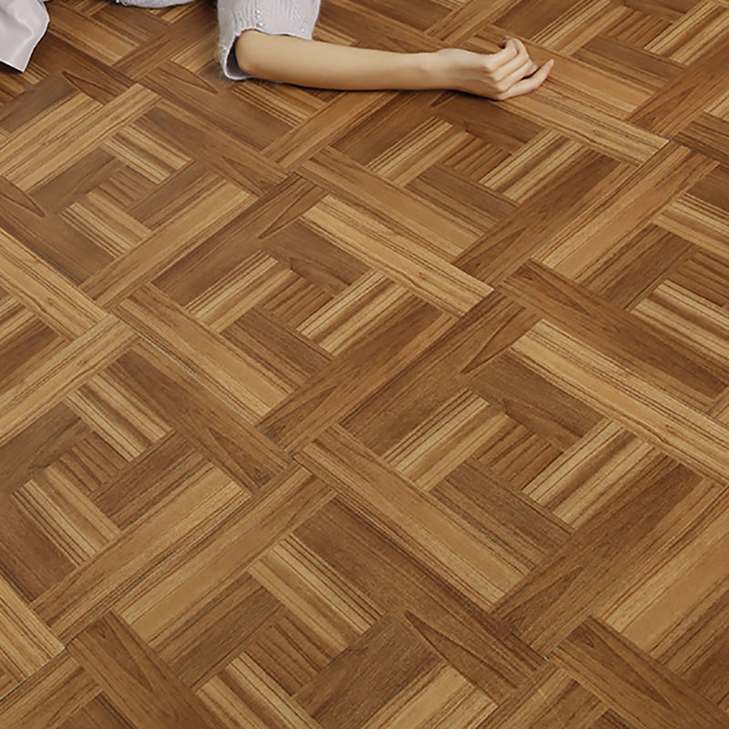 Square Plastic floor Water Resistant Peel & Stick Floor Tile Brown Clearhalo 'Flooring 'Home Improvement' 'home_improvement' 'home_improvement_vinyl_flooring' 'Vinyl Flooring' 'vinyl_flooring' Walls and Ceiling' 7378332