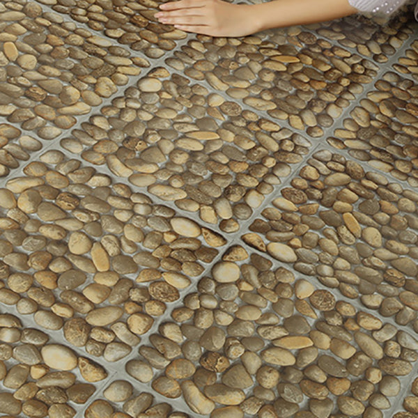 Square Plastic floor Water Resistant Peel & Stick Floor Tile Tan Clearhalo 'Flooring 'Home Improvement' 'home_improvement' 'home_improvement_vinyl_flooring' 'Vinyl Flooring' 'vinyl_flooring' Walls and Ceiling' 7378334