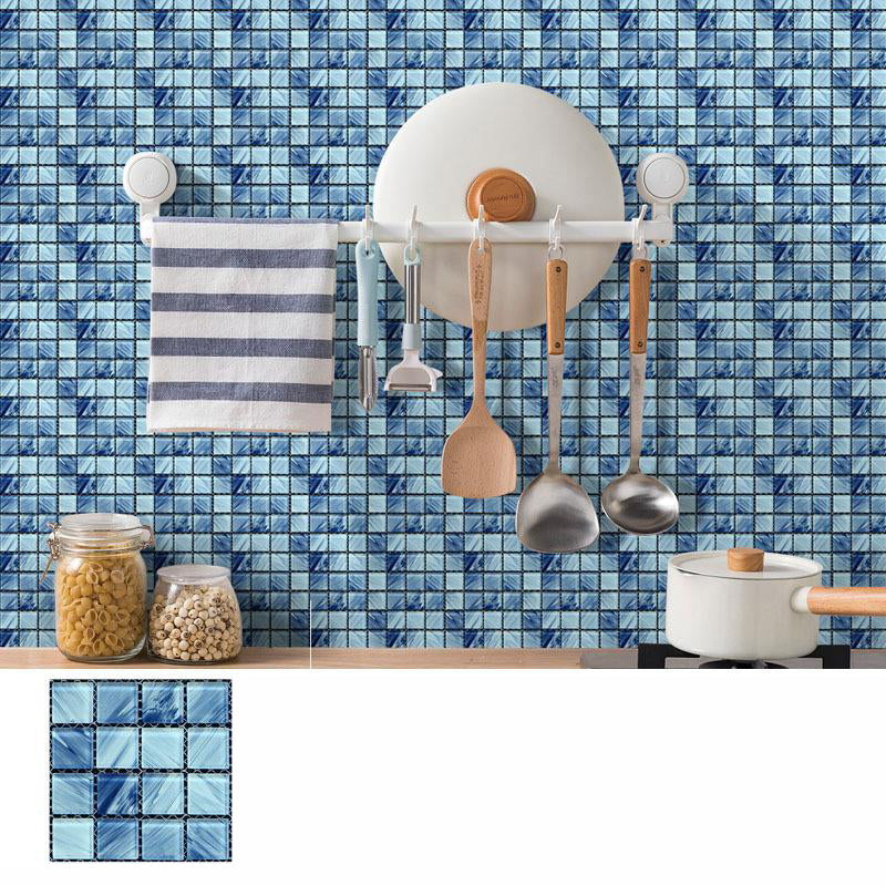 Pattern Color Stone Peel and Paste Mosaic Tile Peel and Paste Tile Set of 20 Blue 20-Piece Set Clearhalo 'Flooring 'Home Improvement' 'home_improvement' 'home_improvement_peel_stick_blacksplash' 'Peel & Stick Backsplash Tile' 'peel_stick_blacksplash' 'Walls & Ceilings' Walls and Ceiling' 7378365