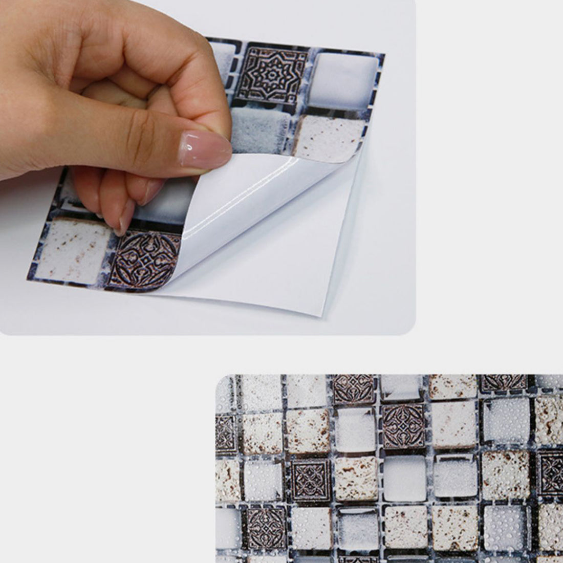 Pattern Color Stone Peel and Paste Mosaic Tile Peel and Paste Tile Set of 20 Clearhalo 'Flooring 'Home Improvement' 'home_improvement' 'home_improvement_peel_stick_blacksplash' 'Peel & Stick Backsplash Tile' 'peel_stick_blacksplash' 'Walls & Ceilings' Walls and Ceiling' 7378374