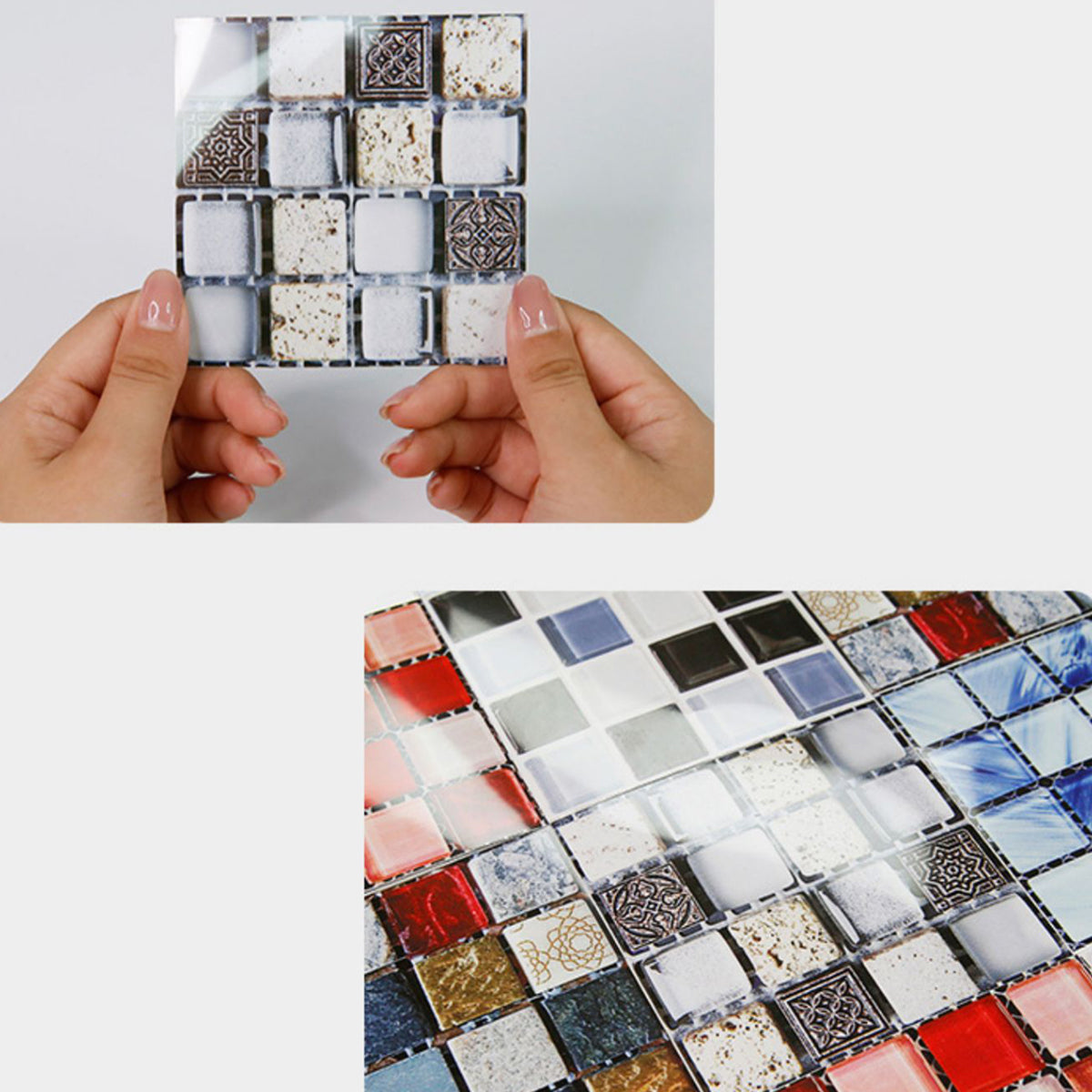Pattern Color Stone Peel and Paste Mosaic Tile Peel and Paste Tile Set of 20 Clearhalo 'Flooring 'Home Improvement' 'home_improvement' 'home_improvement_peel_stick_blacksplash' 'Peel & Stick Backsplash Tile' 'peel_stick_blacksplash' 'Walls & Ceilings' Walls and Ceiling' 7378375