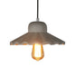 Scalloped Cement Pendant Lighting Industrial 1 Bulb Restaurant Ceiling Lamp in Grey Clearhalo 'Ceiling Lights' 'Industrial Pendants' 'Industrial' 'Middle Century Pendants' 'Pendant Lights' 'Pendants' 'Tiffany' Lighting' 737852