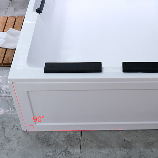 Modern White Soaking Bath Stand Alone Acrylic Rectangular Bathtub Clearhalo 'Bathroom Remodel & Bathroom Fixtures' 'Bathtubs' 'Home Improvement' 'home_improvement' 'home_improvement_bathtubs' 'Showers & Bathtubs' 7378649