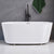 Soaking Antique Finish Bath Stand Alone Modern Oval Bath Tub Black Tub with Freestanding Tub Fillers Clearhalo 'Bathroom Remodel & Bathroom Fixtures' 'Bathtubs' 'Home Improvement' 'home_improvement' 'home_improvement_bathtubs' 'Showers & Bathtubs' 7378695