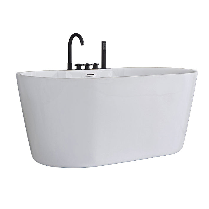 Soaking Antique Finish Bath Stand Alone Modern Oval Bath Tub Clearhalo 'Bathroom Remodel & Bathroom Fixtures' 'Bathtubs' 'Home Improvement' 'home_improvement' 'home_improvement_bathtubs' 'Showers & Bathtubs' 7378697