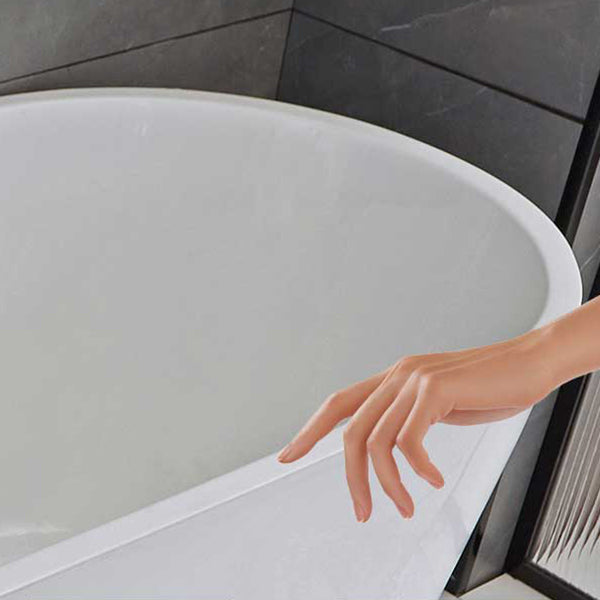 Soaking Antique Finish Bath Stand Alone Modern Oval Bath Tub Clearhalo 'Bathroom Remodel & Bathroom Fixtures' 'Bathtubs' 'Home Improvement' 'home_improvement' 'home_improvement_bathtubs' 'Showers & Bathtubs' 7378699