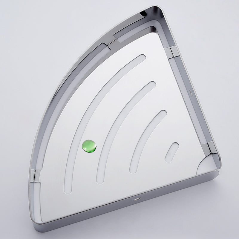 Silver/Black Bathroom Set Modern 1/2/3 - Piece Anti-rust Bath Shelf Clearhalo 'Bathroom Hardware Sets' 'Bathroom Hardware' 'Bathroom Remodel & Bathroom Fixtures' 'bathroom_hardware_sets' 'Home Improvement' 'home_improvement' 'home_improvement_bathroom_hardware_sets' 7378738