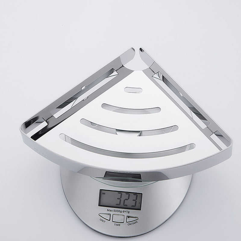 Silver/Black Bathroom Set Modern 1/2/3 - Piece Anti-rust Bath Shelf Clearhalo 'Bathroom Hardware Sets' 'Bathroom Hardware' 'Bathroom Remodel & Bathroom Fixtures' 'bathroom_hardware_sets' 'Home Improvement' 'home_improvement' 'home_improvement_bathroom_hardware_sets' 7378746