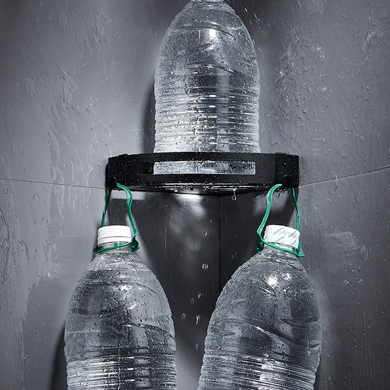 Black Bathroom Set Modern 1/2/3 - Piece Anti-rust Bath Shelf Clearhalo 'Bathroom Hardware Sets' 'Bathroom Hardware' 'Bathroom Remodel & Bathroom Fixtures' 'bathroom_hardware_sets' 'Home Improvement' 'home_improvement' 'home_improvement_bathroom_hardware_sets' 7378787