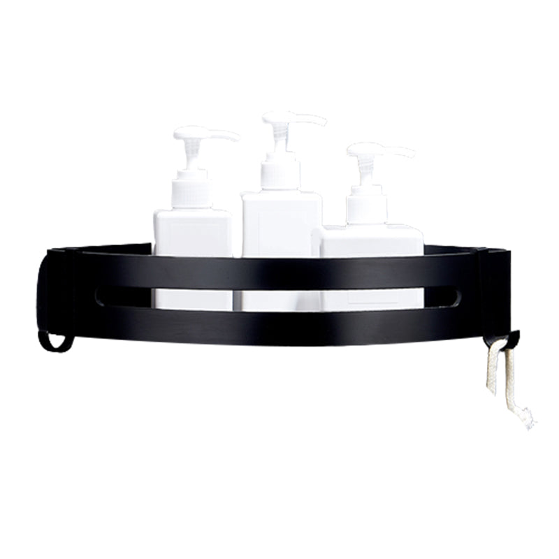 Black Bathroom Set Modern 1/2/3 - Piece Anti-rust Bath Shelf Clearhalo 'Bathroom Hardware Sets' 'Bathroom Hardware' 'Bathroom Remodel & Bathroom Fixtures' 'bathroom_hardware_sets' 'Home Improvement' 'home_improvement' 'home_improvement_bathroom_hardware_sets' 7378791