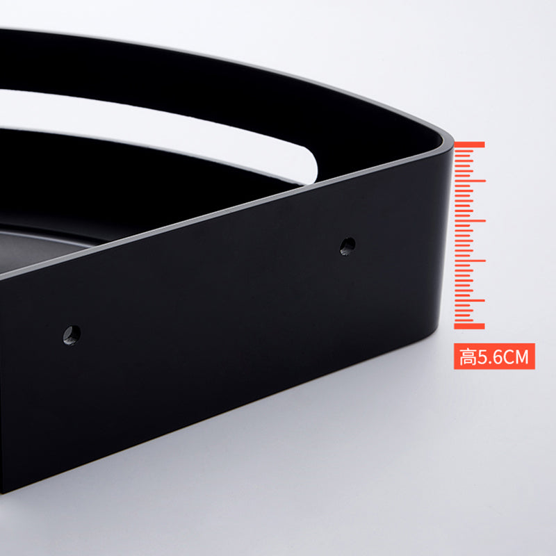 Black Bathroom Set Modern 1/2/3 - Piece Anti-rust Bath Shelf Clearhalo 'Bathroom Hardware Sets' 'Bathroom Hardware' 'Bathroom Remodel & Bathroom Fixtures' 'bathroom_hardware_sets' 'Home Improvement' 'home_improvement' 'home_improvement_bathroom_hardware_sets' 7378794