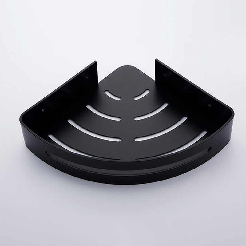 Black Bathroom Set Modern 1/2/3 - Piece Anti-rust Bath Shelf Clearhalo 'Bathroom Hardware Sets' 'Bathroom Hardware' 'Bathroom Remodel & Bathroom Fixtures' 'bathroom_hardware_sets' 'Home Improvement' 'home_improvement' 'home_improvement_bathroom_hardware_sets' 7378795