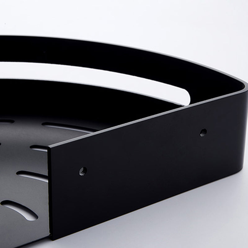 Black Bathroom Set Modern 1/2/3 - Piece Anti-rust Bath Shelf Clearhalo 'Bathroom Hardware Sets' 'Bathroom Hardware' 'Bathroom Remodel & Bathroom Fixtures' 'bathroom_hardware_sets' 'Home Improvement' 'home_improvement' 'home_improvement_bathroom_hardware_sets' 7378797