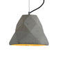 7"/10" W 1 Light Mini Pendant Light Fixture Antiqued Restaurant Ceiling Lamp with Geometry Cement Shade in Grey Clearhalo 'Ceiling Lights' 'Industrial Pendants' 'Industrial' 'Middle Century Pendants' 'Pendant Lights' 'Pendants' 'Tiffany' Lighting' 737896